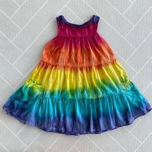 Pandemonium tiered rainbow ombré sleeveless dress Girl’s Size 6
